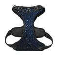 thumbnail image 5 of Picia Blue Glitter Retro No-Pull Dog Harness Reflective Front Clip Vest with Handle,Step-in Air Dog Harness,Adjustable 2 Metal Rings 4 Buckles,Easy to Put on & Take Off Large, 5 of 9
