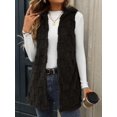 thumbnail image 7 of Musefolio Women's Fall Winter Vests Sleeveless Turn-Down Collar Solid Color Open Front Waistcoat S-XL, 7 of 7