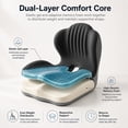 thumbnail image 3 of Evercushion Seat Cushion, Evercushion Gel Cushion, Two-in-One Rear Support Featuring Open-Cell Honeycomb Channels, Resilient Gel Combined with Memory Foam, Cut-Out Design, Ideal for Office, 3 of 7