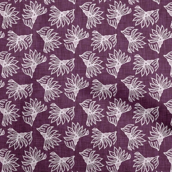 oneOone Cotton Poplin Twill Dark Magenta Fabric Block Sewing Fabric By The Yard Printed Diy Clothing Sewing Supplies 56 Inch Wide-VT