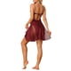 thumbnail image 3 of Noche de inspiración CHIC Lencería de mujer Babydoll de satén con inserciones de malla Vestido mini chemise S Burdeos, 3 of 6