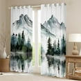 thumbnail image 2 of Feelyou Tree Plant Botanial Curtains Pack of 2 (42x84 Each), Jungle Mountain Curtains Blackout, Vintage Watercolor Art Bedroom Curtains, Curtains and Drapes Home Decor, 2 of 6