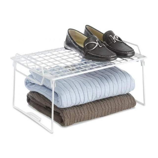 Étagère Utilitaire Empilable à Grille Blanche