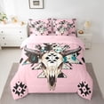 thumbnail image 2 of Castle Fairy Bull Skull Bedding Comforter Set,Tribal Aztec King Bedding Sets, 2 of 8