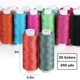 thumbnail image 2 of Sewing Machine Thread Kit, EEEkit 30 Brother Colors Polyester 250 Yards Per Spools Quilting Thread, 2 of 7