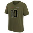 thumbnail image 2 of Youth Nike Mac Jones Olive New England Patriots Salute To Service Name & Number T-Shirt, 2 of 3