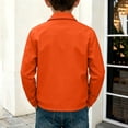 thumbnail image 4 of qelini Softshell Jacket Boys Girls 7-17 Years Long Sleeve Zipper Shirt Outdoor Hiking Collar Solid Color Waterproof Windbreaker Lightweight, 4 of 8