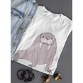 thumbnail image 3 of Love Winter Cute Walrus Sketch T-Shirt Women -Image by Shutterstock, Female XX-Large, 3 of 4