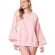thumbnail image 3 of Sudadera con Cuello Redondo, Larga y Lazo para Mujer, Estilo Informal, Estilo Farol, Estilo Otoño, Estilo Y2k Rosa L, 3 of 8