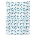 thumbnail image 3 of Ambesonne Shark Tablecloth Rectangular Table Cover, Watercolor Silly Animals, 60"x90", Blue Pale Blue White, 3 of 4