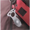 thumbnail image 3 of Multifunctional Outdoor Utility Spoon Fork Stainless Steel Spork for Wild Survival Gray 2 Pcs, 3 of 5
