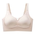 thumbnail image 4 of Brasier Tela de Mantequilla Sujetador Deportivo para Mujer, Acolchado, sin Costuras, Elástico, para Dormir, Cómodo, de Compresión, con Realce de Aire, Soporte Completo, para Uso Diario Grande, 4 of 4