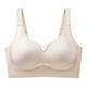 thumbnail image 4 of Brasier Tela de Mantequilla Sujetador Deportivo para Mujer, Acolchado, sin Costuras, Elástico, para Dormir, Cómodo, de Compresión, con Realce de Aire, Soporte Completo, para Uso Diario Grande, 4 of 4