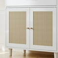 thumbnail image 7 of Hidden Cat Litter Box Furniture with Storage Drawer, Wood Cats Litter Enclosure Cabinet with 2 Sisal Doors, Hidden Enclosed Kitty Litter Box Cabinet Dog Proof for Living Room White, 7 of 7