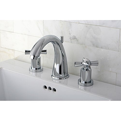 Kingston Brass Robinet de Lavabo à Large Diffusion, Chrome Poli