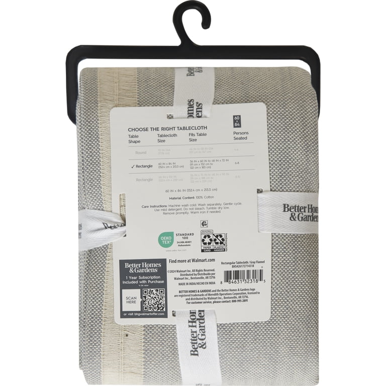 Better Homes & Gardens Grey Fringe Tablecloth photo 7
