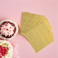 thumbnail image 4 of NIYANGLE 100Pcs Golden Colored Aluminum Foil Sheets with Embossed Texture for Food Wrapping, 4 of 6