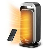Dreo Space Heaters for Inside, 15 inch Portable Electric Heater with Remote, 70° Oscillation, 1500W PTC Ceramic Fast Safety Heater with Thermostat, ECO Mode, 12H Timer, Heater for Office, Bedroom