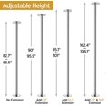 thumbnail image 2 of REKHHY  Dance Pole Portable Dancing Pole Height Adjustable 6.9ft-9ft Static Spinning Pole for Apartment, Silver/Argent, 2 of 9