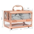 thumbnail image 3 of Impressions Vanity Savvy Lux Makeup Travel Case with Flip Top Mirror (Rose Gold Clear White Marble), 3 of 5