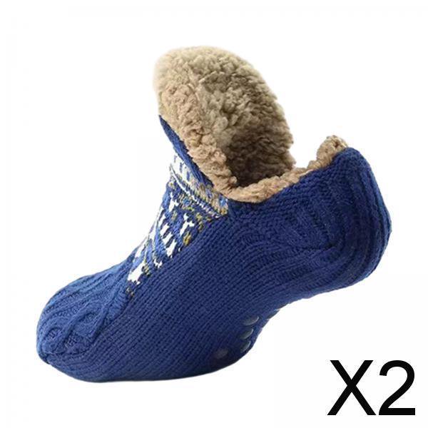 2xCalcetines Tipo Pantuflas Para Hombre Y Mujer, Calcetines , Calcetines Cálidos Para Hacer Ejercicio En Invierno, Calcetines Para Interiores XL 29 Cm