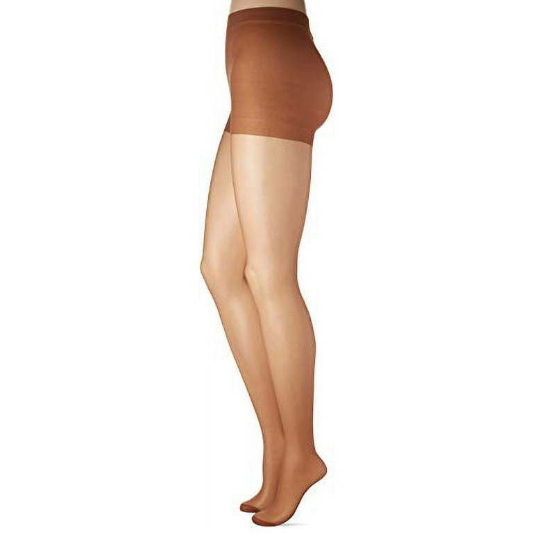Hanes Women's Silk Reflections Silky Control Top Reinforced Toe Pantyhose,  6 pairs 