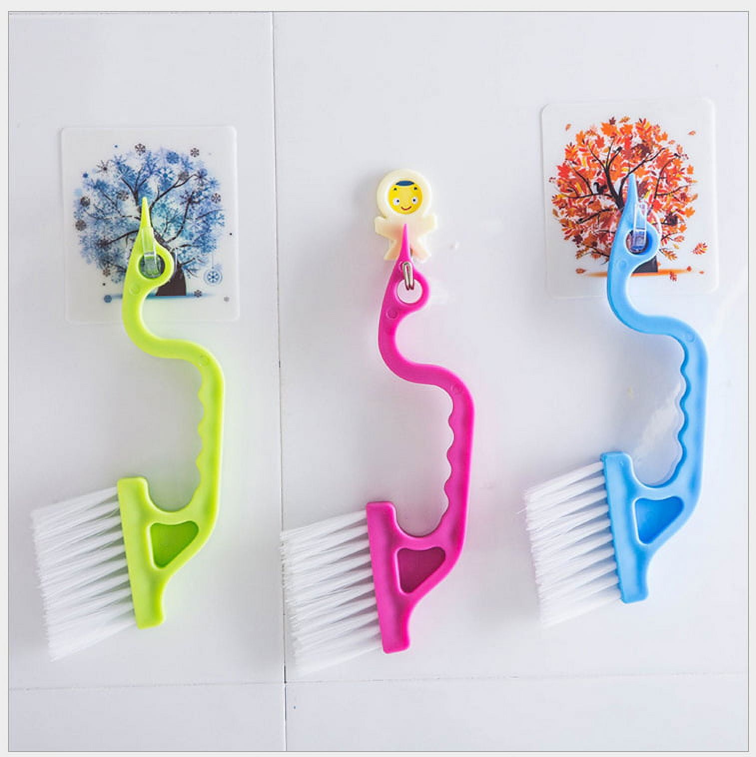 2 Pcs Window Track Cleaning Brush, Hand-held Window Cleaning Brush Tool  Blind Cleaner (hs)