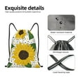 thumbnail image 4 of Fuzoiu Sunflowers Print Drawstring Backpack for Gym, Travel, Yoga,Sports Sackpack String Bag for Women Men-Small, 4 of 6