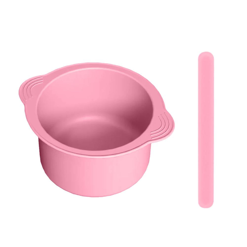 Silicone Pot Wax Warmer with Mixing Rod - Food Grade Material - Multicolor Options - Compact Design
