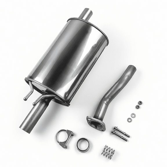 Panlongic Stainless Steel Rear Exhaust Muffler For Honda Civic 1.8L Sedan Coupe 2006-2011