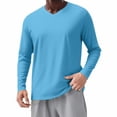 thumbnail image 1 of Dry Fit Long Sleeve Shirt for Men, Solid Color, Lightw8, Breathable, Pullover Top, Polyester Spandex, 1 Pc, 1 of 8