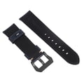 thumbnail image 4 of 26mm Genuine Leather Watch Band Blue Oil-tanned Natural Crack Leather Wrist Straps With Black Buckle, 4 of 5