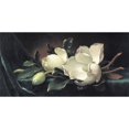 thumbnail image 2 of Heade, Martin Johnson 24x14 Black Modern Framed Museum Art Print Titled - Magnolia Blossom On Blue Velvet, 2 of 4