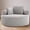 Light Grey, variant on Round Sofa Bed with Memory Foam, Cloud Couch Sleeper Sofa, Multi-Functional Velvet Sectional Couch with 3 Pillows, No Assembly Floor Sofa for Living Room, Black