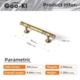 thumbnail image 3 of Goo-Ki Antique Brass Cabinet Handles of 3''(76mm) Hole Center, Zinc Alloy Cabinet Pulls for Drawer,Dresser,Cupboard Wardrobe Cabinet,6 Pack, 3 of 7