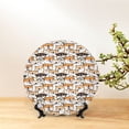 thumbnail image 6 of Salouo Shiba Inu Dog Pattern Bone China Decorative Plate,Holiday Decor Decorative Ceramic Plates with Stand Elegant Home DéCor for Hallway/Living Room/Bedroom-8in, 6 of 6