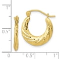 thumbnail image 3 of 10k Fancy Small Hoop Earrings in 10k Yellow Gold, 3 of 3