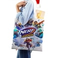 thumbnail image 4 of Nerf Bolso de tela con estampado de lienzo para mujer, bolsa de compras reutilizable y estética, con cremallera interior, regalo para mujer,40*45cm., 4 of 6
