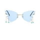 thumbnail image 2 of Gafas de sol de moda femenina con detalles en diamante • Montura redonda oversized • Protección UV400 • Montura metálica • Accesorio de estilo retro, 2 of 2