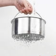 thumbnail image 5 of ABPETE Stainless Steel Sink Drain Strainer Basket, Corner Hanging Sink Strainer Colander Drain Basket, Kitchen Sink Food Waste Filter and Vegetables Fruits Clean (Silver-Hanging Faucet), 5 of 8