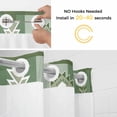thumbnail image 5 of Sage Green Boho No Hook Shower Curtain Waterproof,Bathroom Curtains with Snap in Liners and See Through Top Window,American Native Southwest Abstract Art Hotel Style Bathtub Curtains Shower 54"Wx78"L, 5 of 8