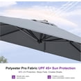 thumbnail image 6 of PURPLE LEAF 9x9 Ft Cantilever Umbrella Square Outdoor Patio Umbrella Large Offset Hanging Umbrella Aluminum Umbrella with 360°Rotation Adjustable Garden Pool Umbrella,Light Gray, 6 of 14