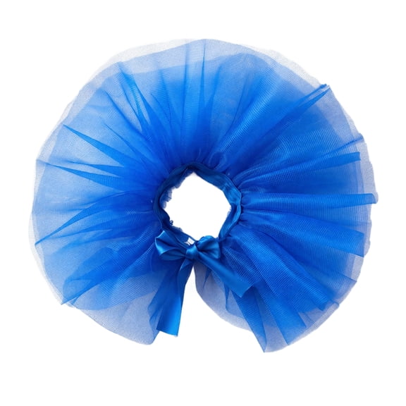 Dog Puff Skirt Fluffy Layered Tulle Pet Costume Skirt with Bow Elastic Waist Halloween Christmas Birthday Holiday Party Dress‑up Outfit for Small Dogs