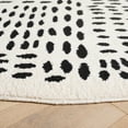 thumbnail image 3 of SAFAVIEH Melody Natalee Geometric Polyester Area Rug, Ivory/Black, 6'7" x 6'7" Round, 3 of 11