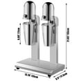 thumbnail image 2 of VEVOR Milkshake Maker, Double-Head Milkshake Machine, 560W Milkshake Mixer, Malt Maker with 800ml Cups (Stainless Steel/PC), 2-Speed Electric Milk Shake Machine, 36000RPM Drink Mixer, Stainless Steel, 2 of 9