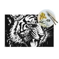 thumbnail image 4 of XMXT 4 Pcs PVC Woven Placemats, Tiger Animal Black Prints Stain Resistant Anti-Skid Place Mats for Dining Table, 12 x 18 inches, 4 of 6