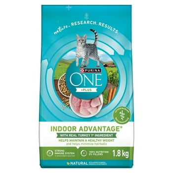 Purina ONE +Plus Indoor Advantage Turkey, Dry Cat Food 1.8kg