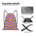 thumbnail image 4 of Xecao Yellow Lemon And Orange Pattern Sports Drawstring Backpack - String Swim Gym Bag with Wet Proof Pocket for Women&Men-Small, 4 of 6