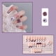 thumbnail image 4 of Apuakthei 24 piezas de uñas postizas de ataúd, uñas postizas francesas con lazo 3D, puntas de uñas artificiales extra largas de cobertura completa para mujeres y niñas, 4 of 5