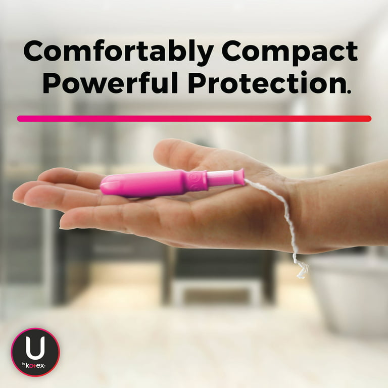 U by Kotex Click Compact Tampons, Super Plus, Unscented, 32 Count